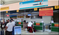 Check-in counters